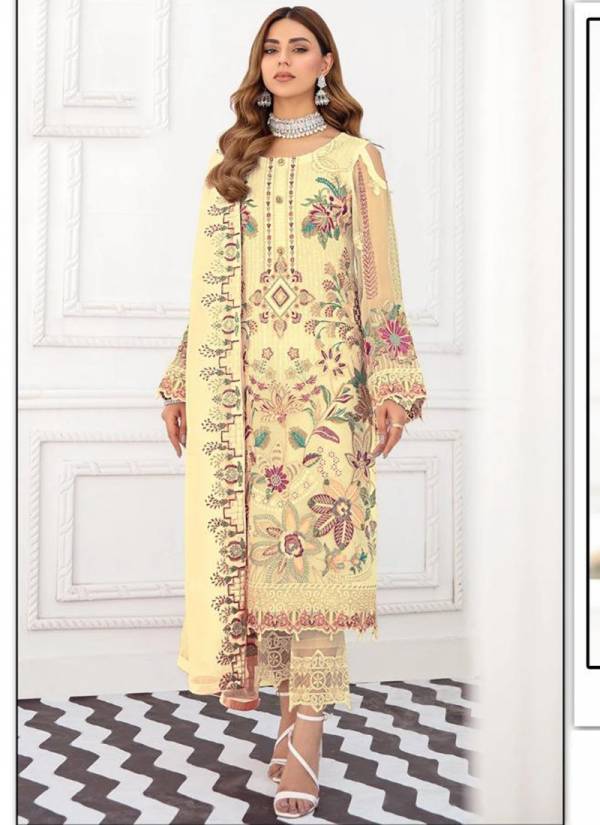 Ramsha Hit Colours Dinsaa Fancy Wear Designer Heavy Georgette Suit Collection